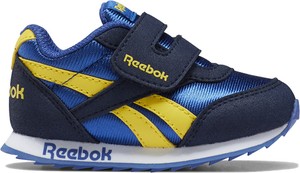 Granatowe buty sportowe dziecięce Reebok na rzepy dla chłopców