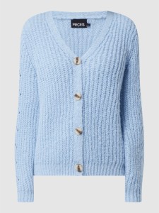 Niebieski sweter Pieces z bawełny