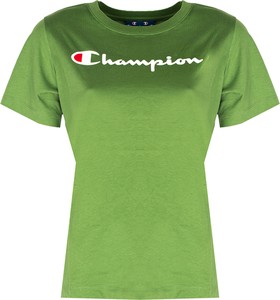 Zielony t-shirt ubierzsie.com w sportowym stylu z bawełny
