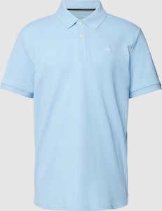 Niebieska koszulka polo Tom Tailor z krótkim rękawem w stylu casual z bawełny