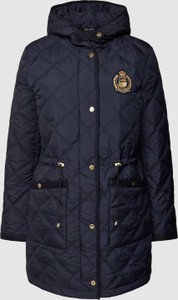 Granatowy płaszcz Ralph Lauren z kapturem w stylu casual