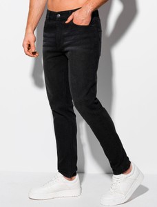 Czarne jeansy Edoti w stylu casual
