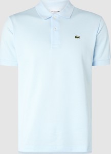 Niebieska koszulka polo Lacoste z bawełny z krótkim rękawem w stylu casual