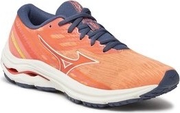 Pomarańczowe buty sportowe Mizuno w sportowym stylu sznurowane