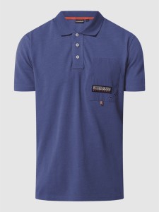 Niebieska koszulka polo Napapijri w stylu casual z krótkim rękawem