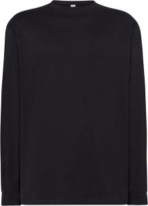 Czarna koszulka z długim rękawem JK Collection w stylu casual z bawełny z długim rękawem