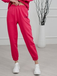 Różowe spodnie sportowe Azuri w sportowym stylu z dresówki