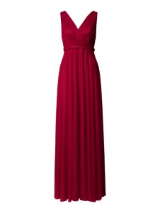 Czerwona sukienka Troyden Collection z dekoltem w kształcie litery v na ramiączkach maxi