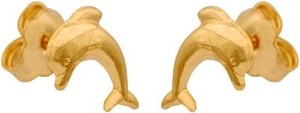 Lovrin Złote kolczyki 585 delfinki dla dziecka sztyft