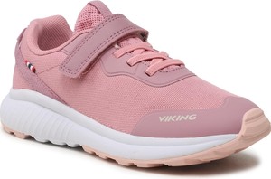 Różowe buty sportowe dziecięce Viking sznurowane