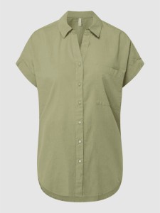 Zielona koszula Soyaconcept z krótkim rękawem w stylu casual z bawełny