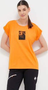 T-shirt Mammut z krótkim rękawem z okrągłym dekoltem w sportowym stylu