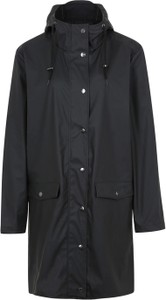 Czarny płaszcz mbyM krótki przejściowa w stylu casual