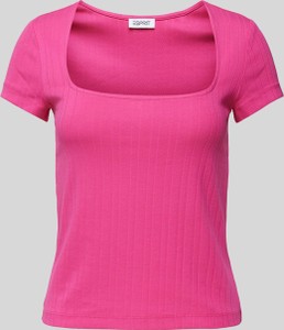 Różowa bluzka Esprit z bawełny w stylu casual