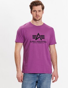 T-shirt Alpha Industries w młodzieżowym stylu z krótkim rękawem