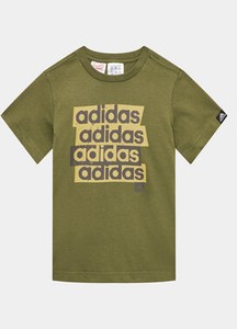 Zielona koszulka dziecięca Adidas dla chłopców