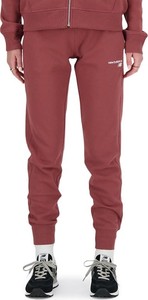 Czerwone spodnie New Balance z tkaniny