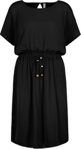 Czarna sukienka Limango Polska z okrągłym dekoltem mini w stylu casual