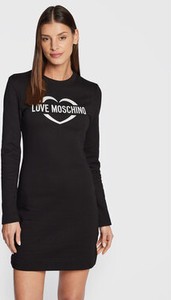 Sukienka Love Moschino z okrągłym dekoltem w stylu casual mini