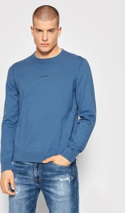Niebieski sweter Calvin Klein w stylu casual
