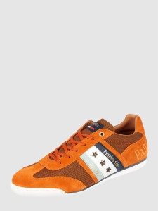 Pomarańczowe buty sportowe Pantofola d`Oro sznurowane z tkaniny w sportowym stylu