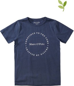 Granatowa koszulka dziecięca Marc O'Polo dla chłopców z bawełny