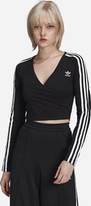 Bluzka Adidas Originals z długim rękawem z dekoltem w kształcie litery v