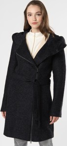 Czarny płaszcz S.Oliver bez kaptura w stylu casual z wełny