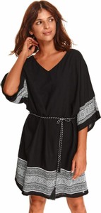 Czarna sukienka Top Secret w stylu casual mini z dekoltem w kształcie litery v