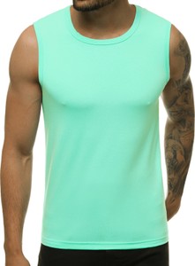 T-shirt Ozonee w stylu casual bez rękawów z bawełny