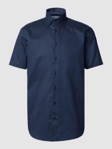 Granatowa koszula Christian Berg z krótkim rękawem w stylu casual