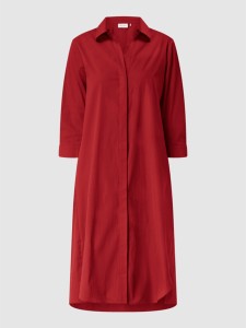 Czerwona sukienka Gerry Weber z bawełny w stylu casual koszulowa