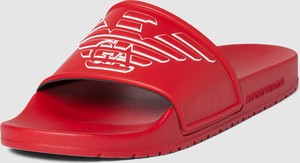Czerwone buty letnie męskie Emporio Armani w sportowym stylu