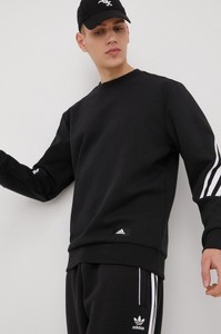 Czarna bluza Adidas Performance w sportowym stylu z bawełny