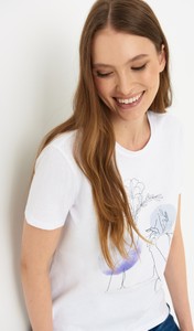 T-shirt Greenpoint w młodzieżowym stylu z bawełny z nadrukiem