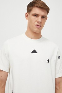 T-shirt Adidas z krótkim rękawem z bawełny w sportowym stylu
