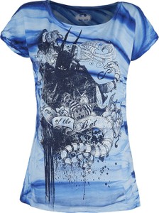 Niebieski t-shirt Emp z bawełny z nadrukiem