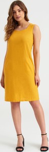 Żółta sukienka Greenpoint mini prosta bez rękawów