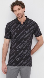 Czarny t-shirt Calvin Klein z dzianiny