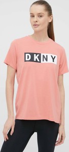 Bluzka DKNY z okrągłym dekoltem z krótkim rękawem
