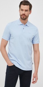 Niebieska koszulka polo Hugo Boss z krótkim rękawem w stylu casual