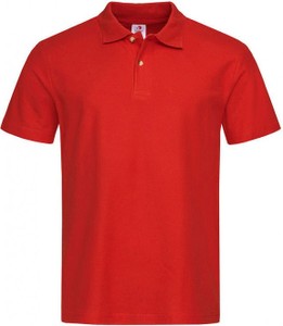 Czerwony t-shirt Stedman z krótkim rękawem z bawełny