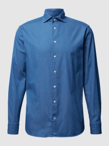 Niebieska koszula Eton z klasycznym kołnierzykiem
