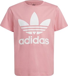 Różowa bluzka dziecięca Adidas z tkaniny dla dziewczynek