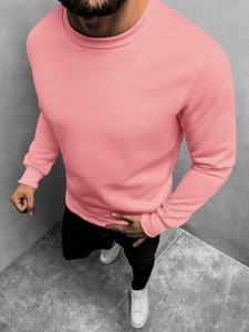 Różowa bluza ozonee.pl z bawełny w stylu casual