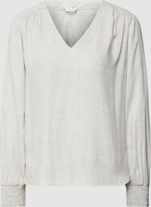 Bluzka Opus z długim rękawem w stylu casual z dekoltem w kształcie litery v