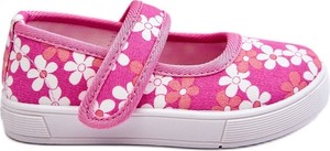 Różowe buciki niemowlęce ButyModne dla dziewczynek w kwiatki