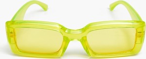 Cropp - Żółte okulary przeciwsłoneczne - Zielony