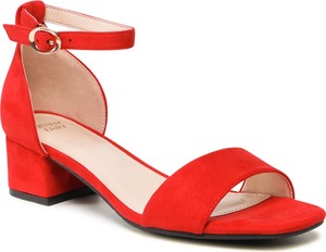 Czerwone sandały Jenny Fairy z klamrami