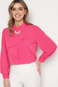 Różowa bluzka born2be w stylu casual